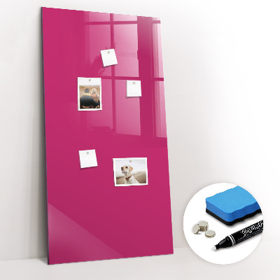 Dry erase magnetic board Bright pink