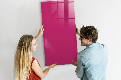 Magnetic glass board Bright pink