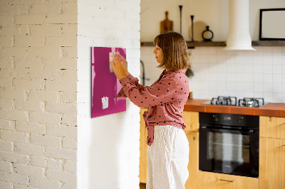 Magnetic glass board Bright pink