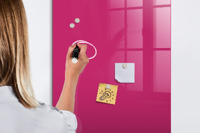 Magnetic glass board Bright pink