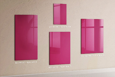 Magnetic glass board Bright pink