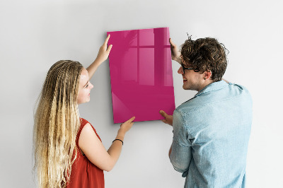 Dry erase magnetic board Bright pink