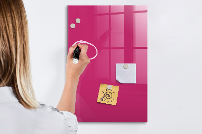Dry erase magnetic board Bright pink
