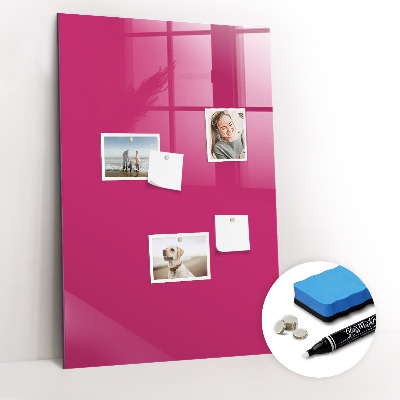 Dry erase magnetic board Bright pink