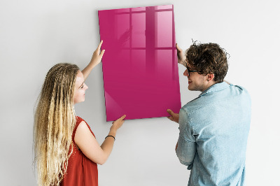 Magnetic glass board Bright pink