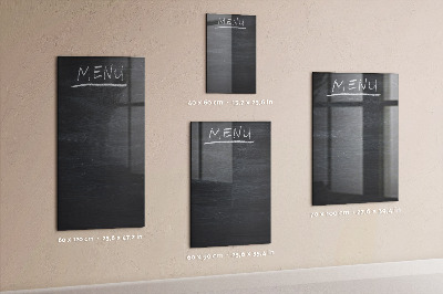 Dry erase magnetic board Menu Board
