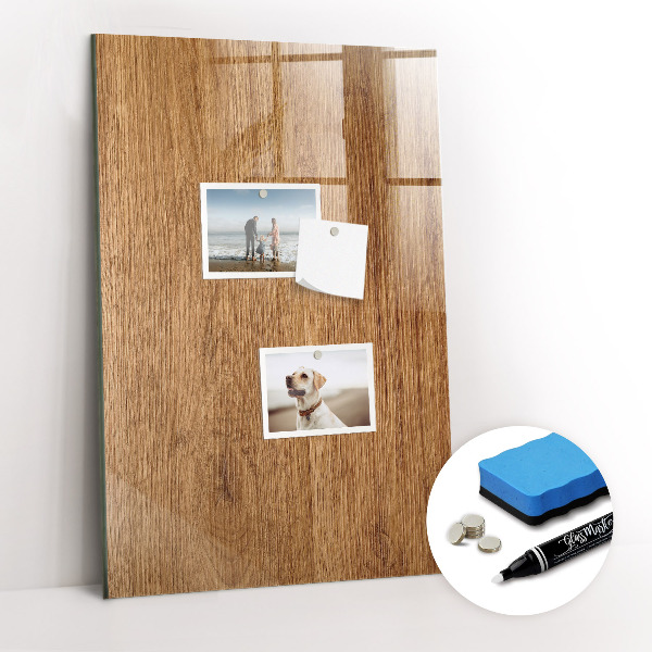 Dry erase board magnetic Warm Tone Wood