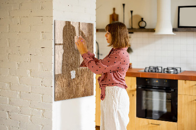 Dry erase board magnetic Warm Tone Wood