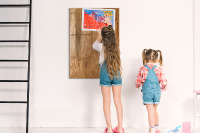 Dry erase board magnetic Warm Tone Wood