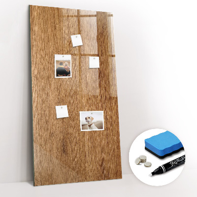 Magnetic Dry Erase Board Warm Tone Wood