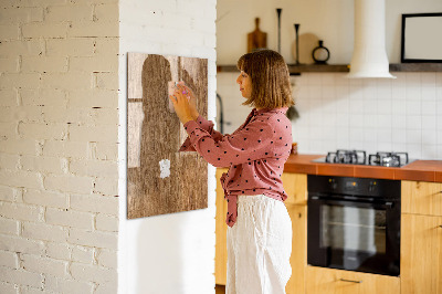 Magnetic Dry Erase Board Warm Tone Wood