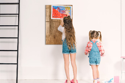 Magnetic Dry Erase Board Warm Tone Wood