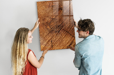 Dry erase magnetic board Warm Tone Wood