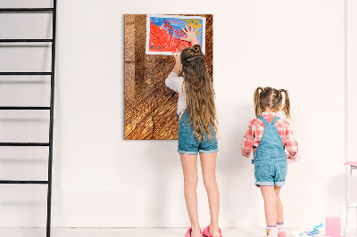 Dry erase magnetic board Warm Tone Wood