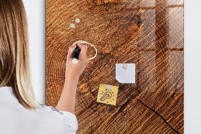 Dry erase magnetic board Warm Tone Wood