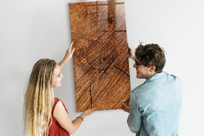 Dry erase magnetic board Warm Tone Wood