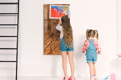 Dry erase magnetic board Warm Tone Wood