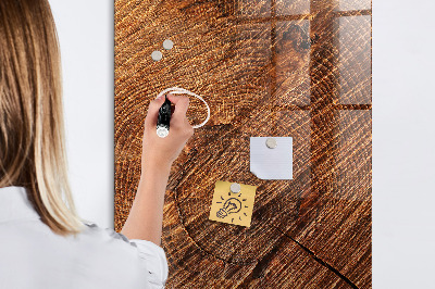 Dry erase magnetic board Warm Tone Wood