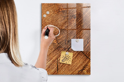 Dry erase magnetic board Warm Tone Wood