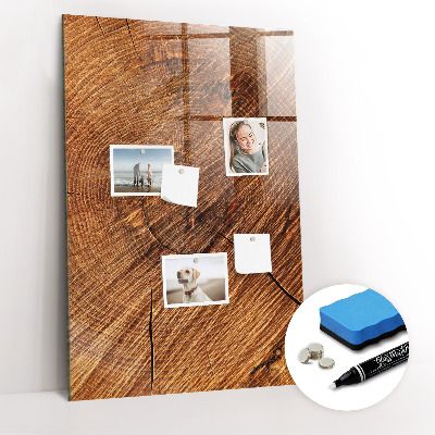 Dry erase magnetic board Warm Tone Wood