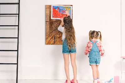 Dry erase magnetic board Warm Tone Wood