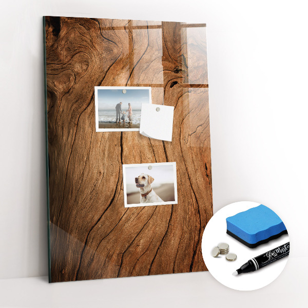 Dry erase magnetic board Old Wood