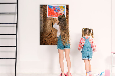 Dry erase magnetic board Old Wood