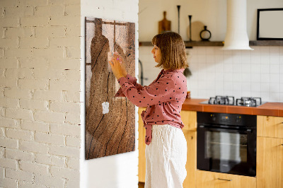 Dry erase magnetic board Old Wood