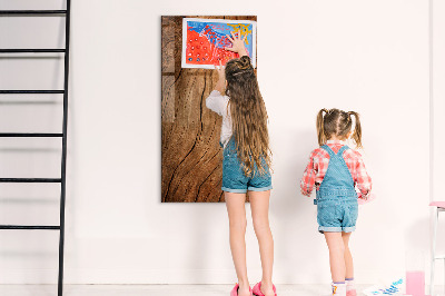 Dry erase magnetic board Old Wood