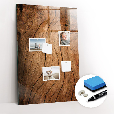 Dry erase magnetic board Old Wood