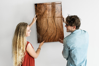 Dry erase magnetic board Old Wood