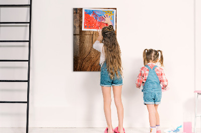Dry erase magnetic board Old Wood