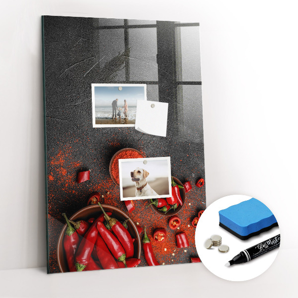 Dry erase magnetic board Ground Paprika
