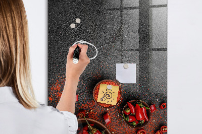 Glass Magnetic Board Ground Paprika