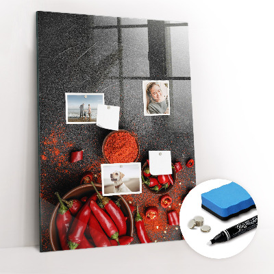 Dry erase magnetic board Ground Paprika