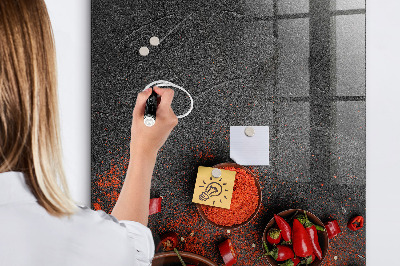 Dry erase magnetic board Ground Paprika
