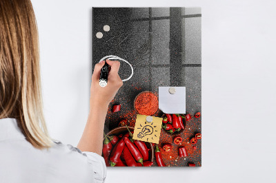 Dry erase magnetic board Ground Paprika