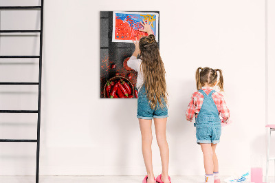 Dry erase magnetic board Ground Paprika