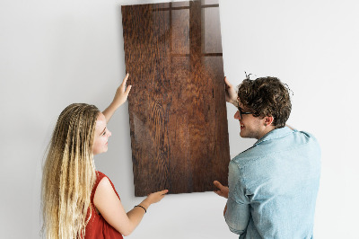 Dry erase magnetic board Dark Wood
