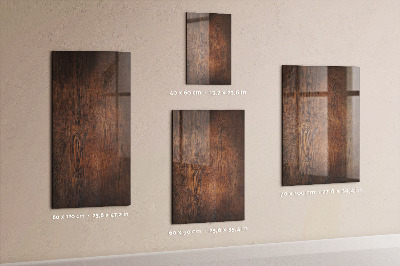 Dry erase magnetic board Dark Wood