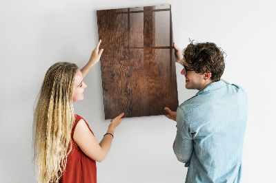 Dry erase magnetic board Dark Wood