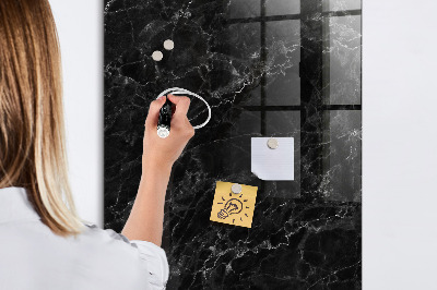 Dry erase magnetic board Dark Marble