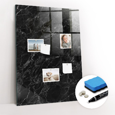 Dry erase magnetic board Dark Marble