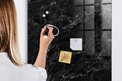 Dry erase magnetic board Dark Marble