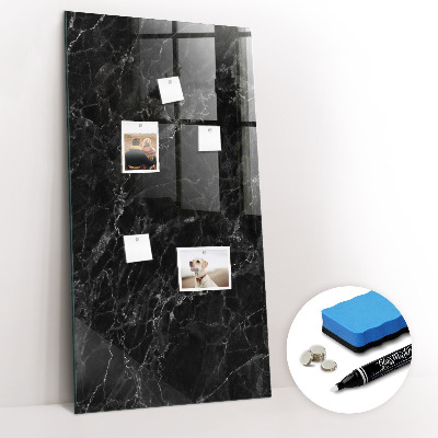 Dry erase magnetic board Dark Marble
