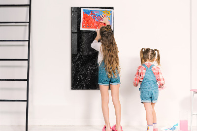 Dry erase magnetic board Dark Marble