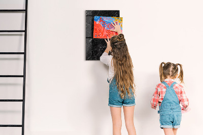 Magnetic Board with Magnets Dark Marble