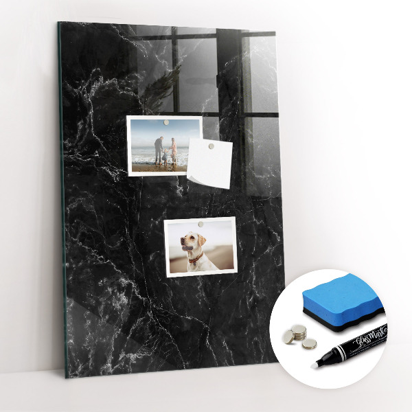 Glass Magnetic Board Dark Marble