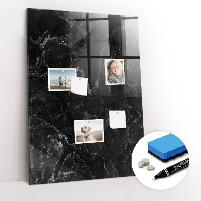 Dry erase magnetic board Dark Marble