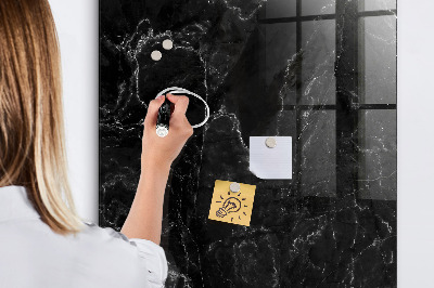 Dry erase magnetic board Dark Marble